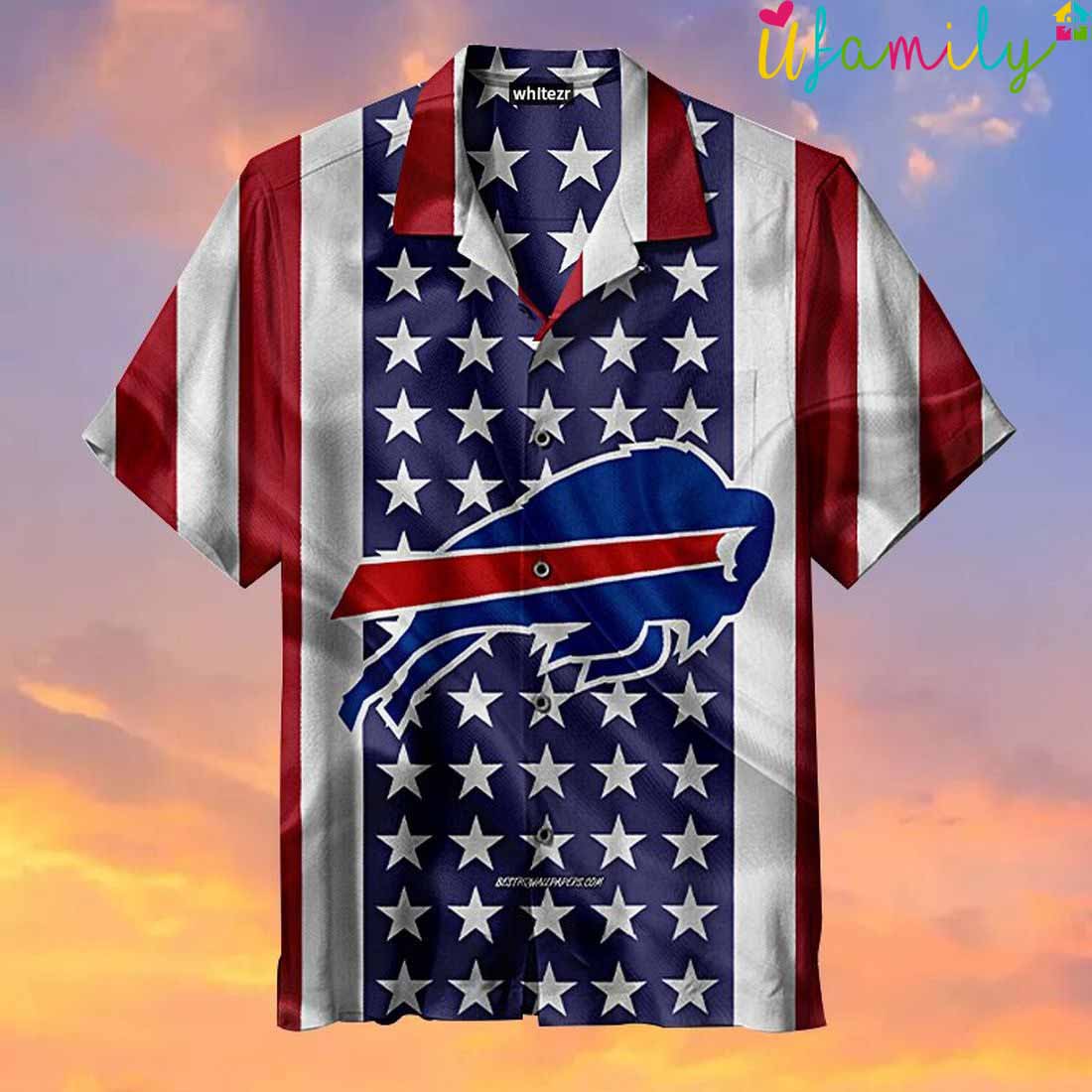 Buffalo Bills American Flags Hawaiian Shirt