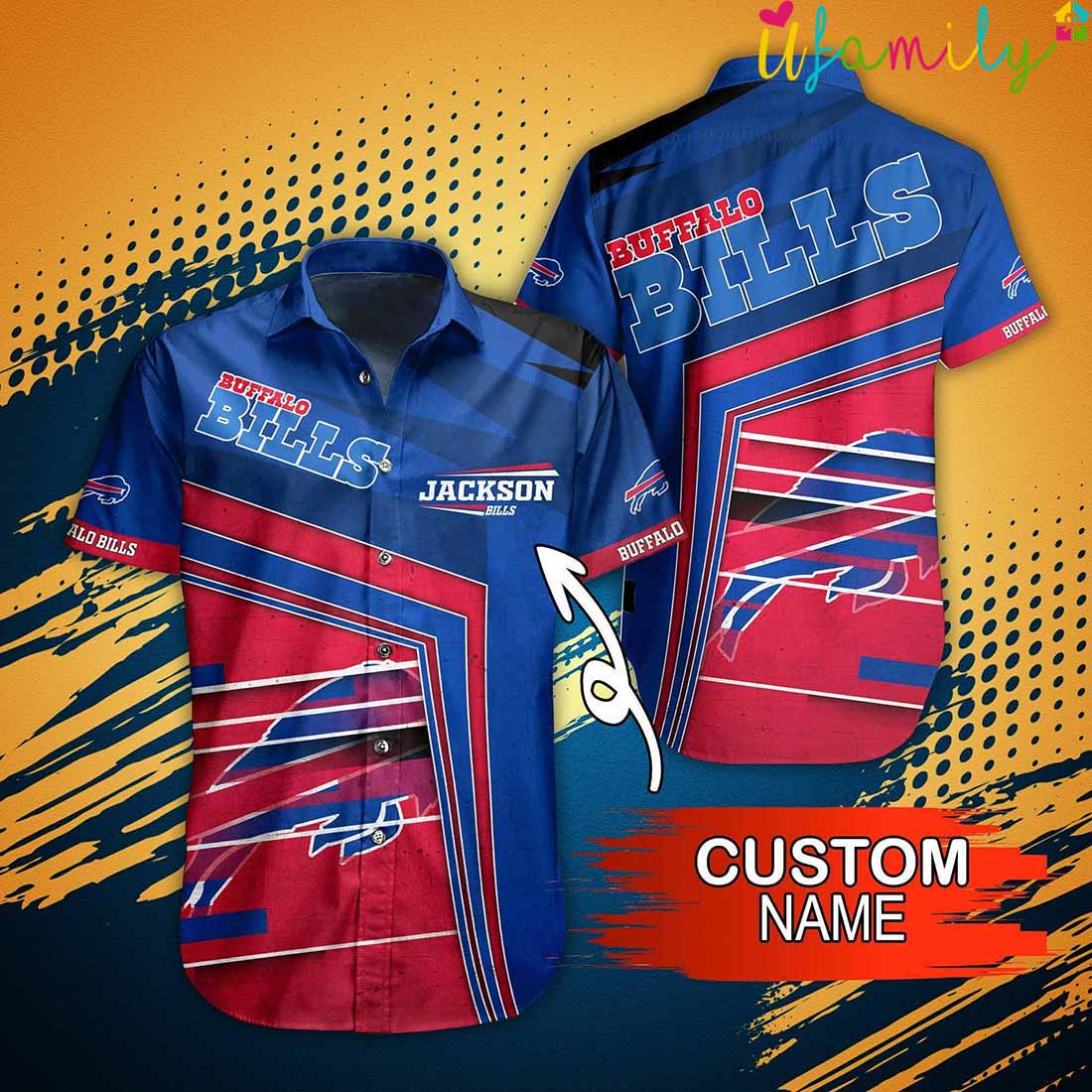Custom Name Buffalo Bills Fan Hawaiian Shirt