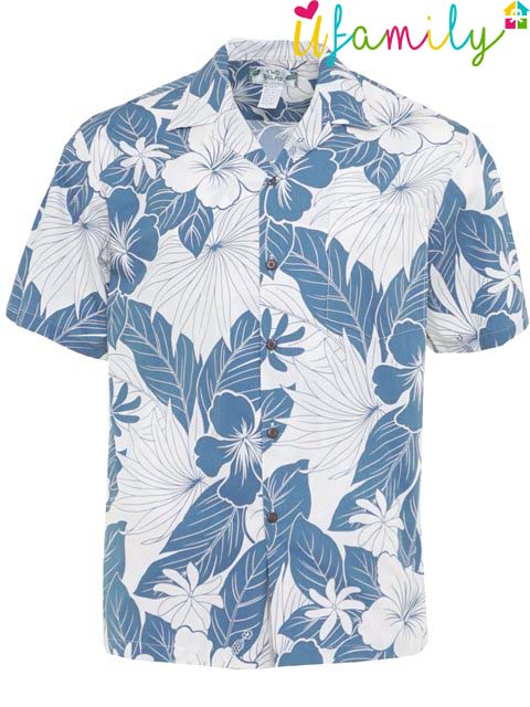 Lanai Blue Hawaiian Shirt Men
