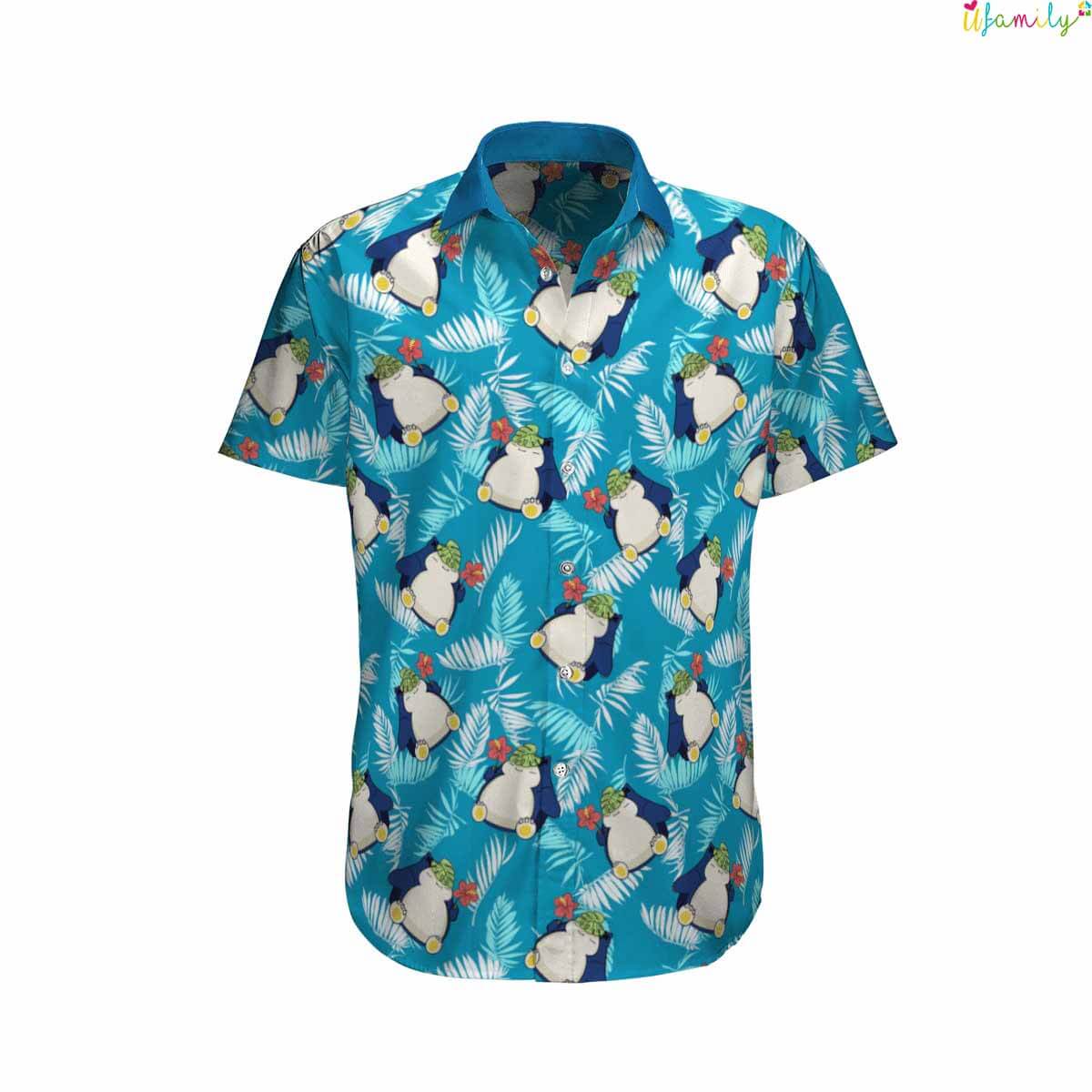 Snorlax Beach Hawaiian Pokemon Shirt