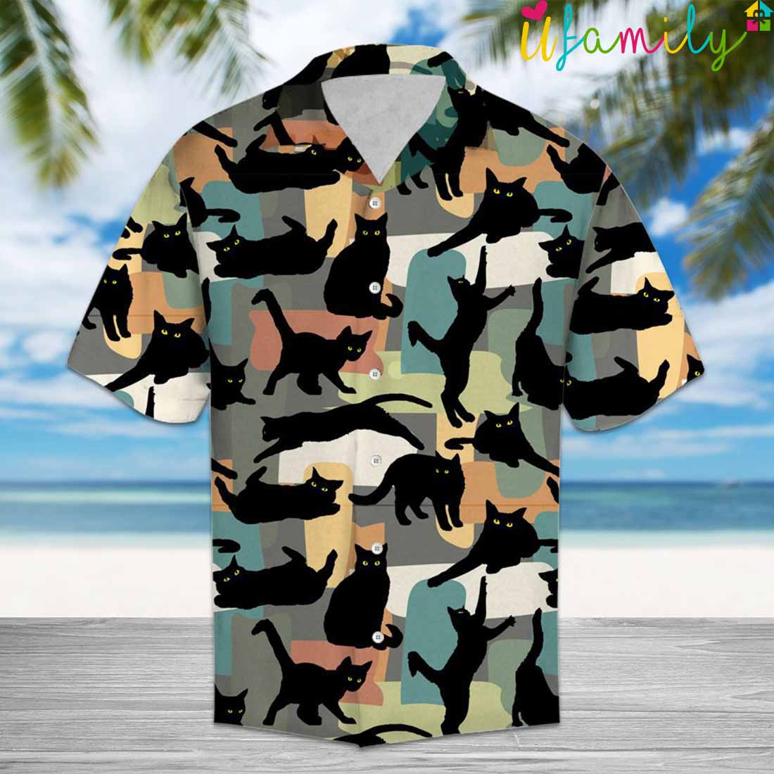 Amazing Black Cat Hawaiian Shirt
