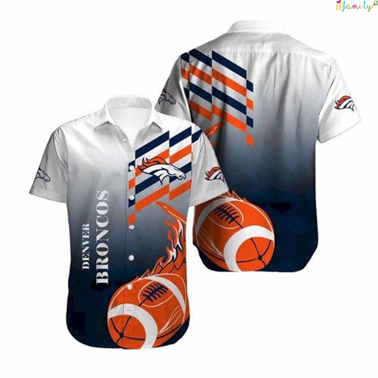 Denver Broncos Rugby Hawaiian Shirt