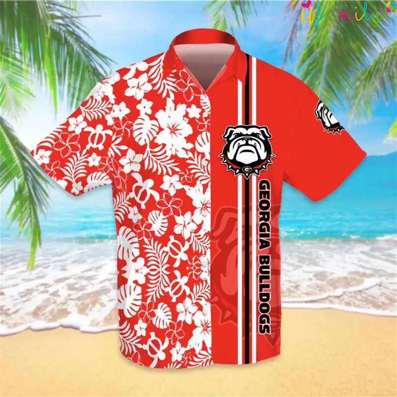 Georgia Bulldogs Orange Uga Hawaiian Shirt