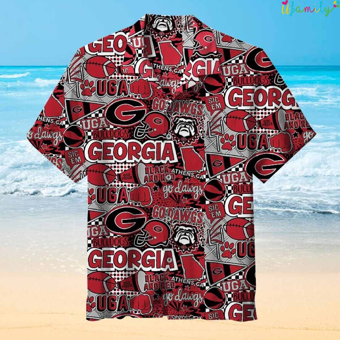 Georgia Bulldogs Pattern Uga Hawaiian Shirt