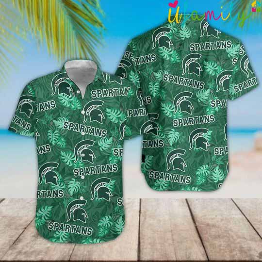 Green Spartans Michigan State Hawaiian Shirt