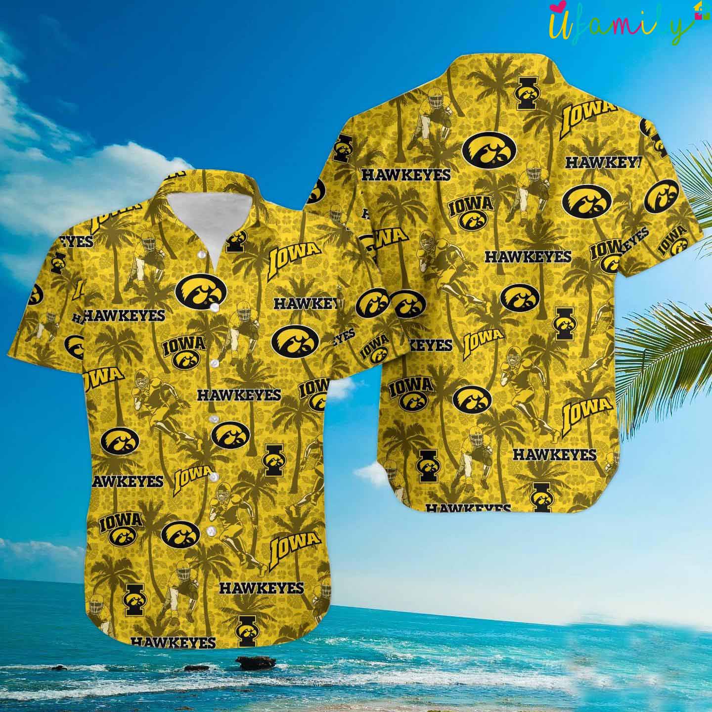 Iowa Hawkeyes Tropical Beach Hawaiian Shirt
