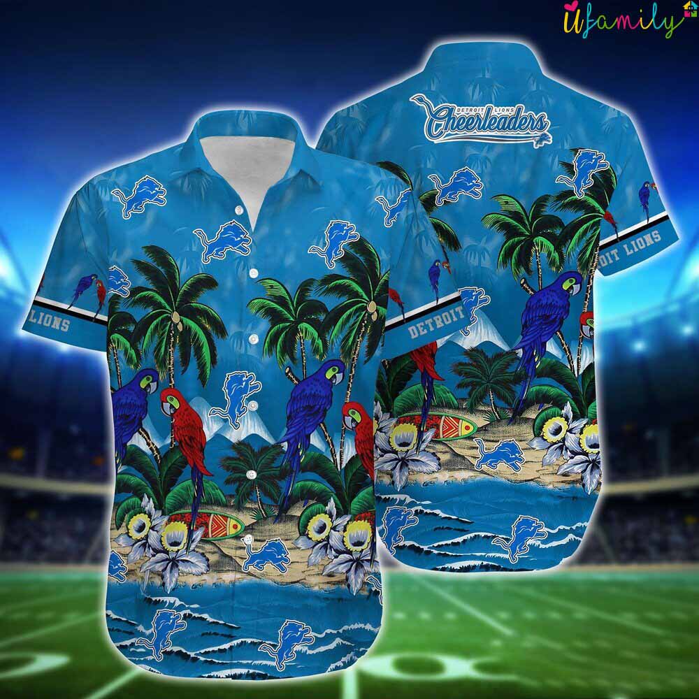 Parrot Island Detroit Lions Hawaiian Shirt