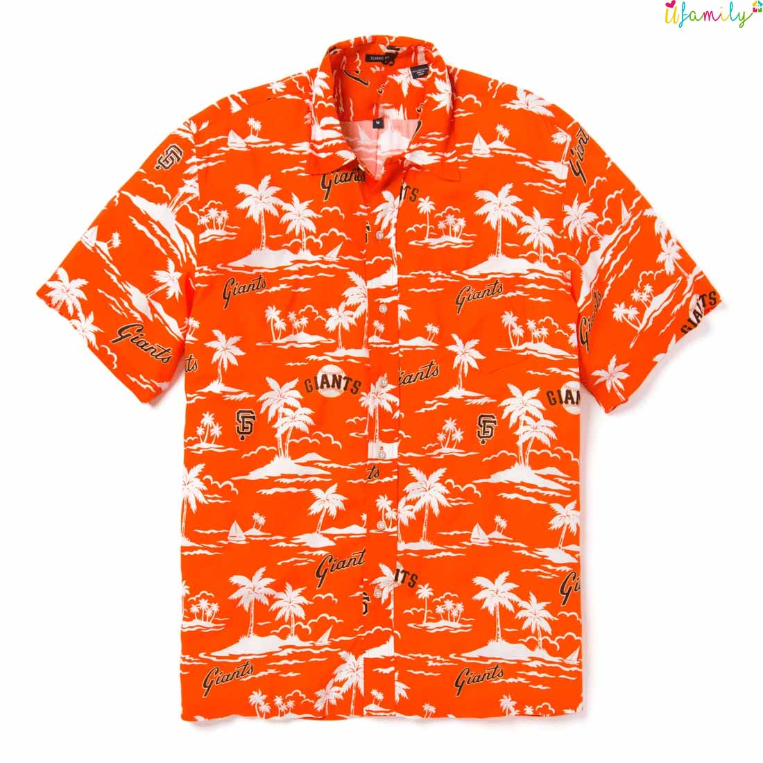 San Francisco Giants Orange Hawaiian Shirt